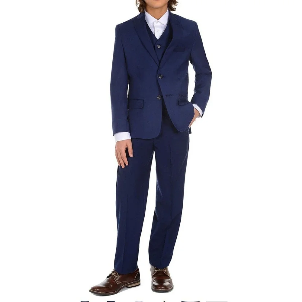 NWT Calvin‎ Klein Boys Flat-Front Bi-Stretch Dress Pant - Bright Blue - Size 10